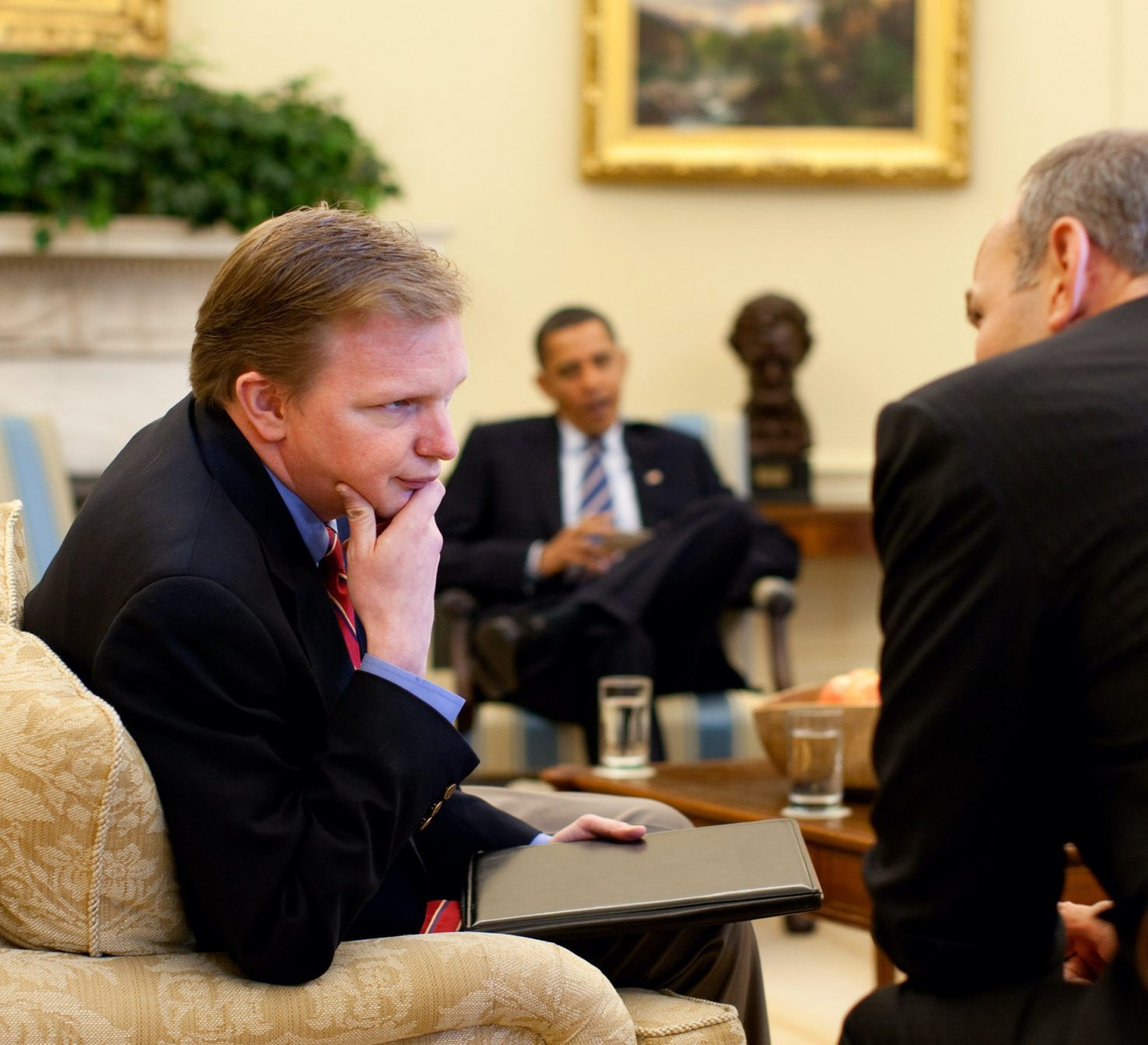 Jim Messina in Oval Office