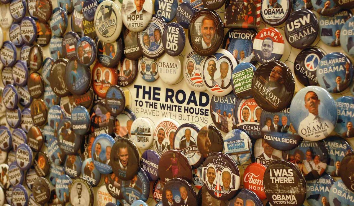 The Road to The White House campaign buttons The Road to The White House campaign buttons